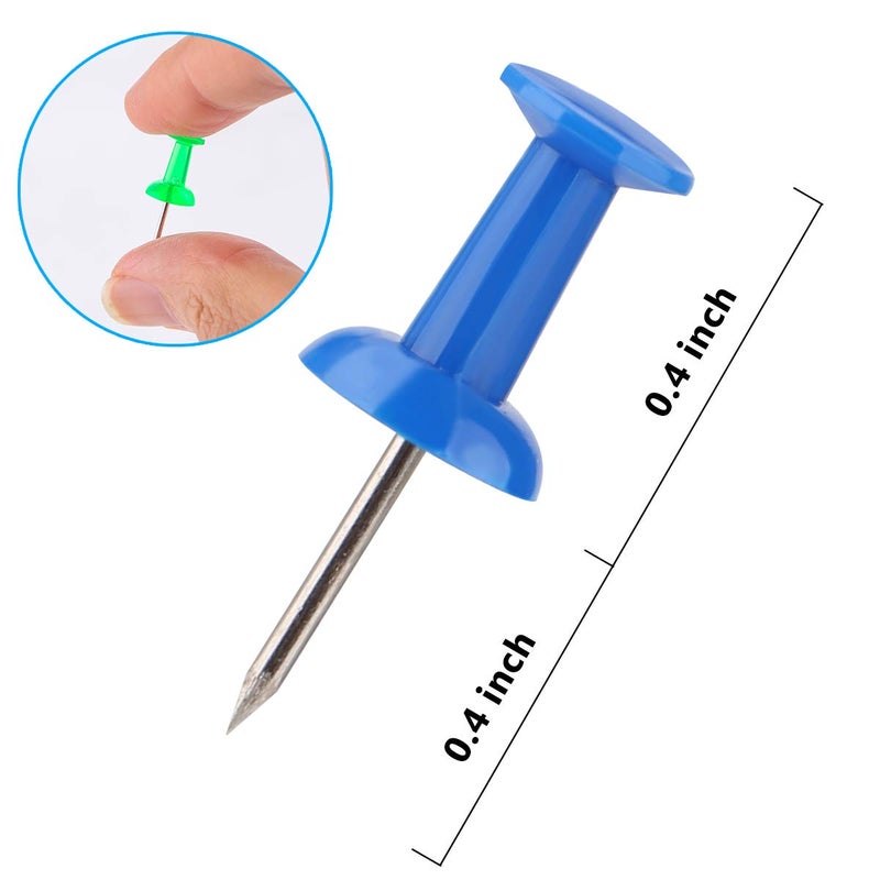 Yalis Push Pins 600 Count, Standard Multicolored Thumb Tacks Steel Point and Colors Plastic Head - Image 3